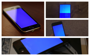 iphone 5s blue screen after apple logo