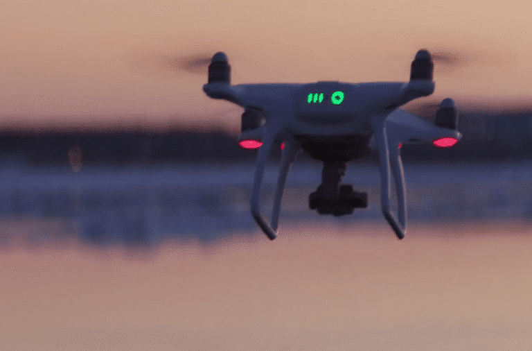 the dji phantom 4 drone capturing a sunset 1