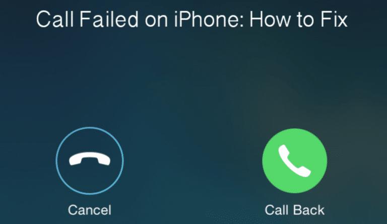 call failed error solution 1