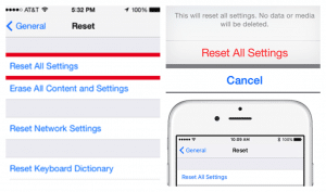 Reset All Settings if your iPhone keeps shutting off