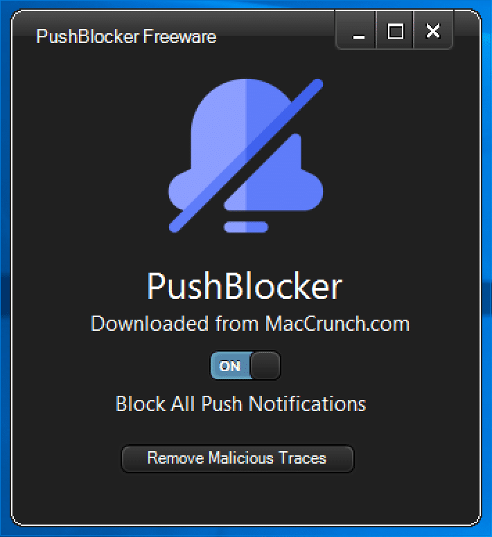 PushBlocker Disables Push Notification