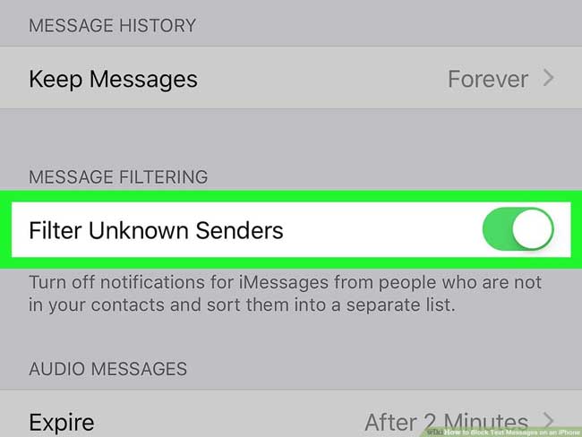 Filter Unknown Senders